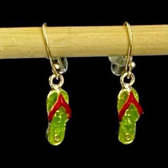 AUG Sterling 925 Silver Dainty Dangle Sandals - Picture 1 of 9
